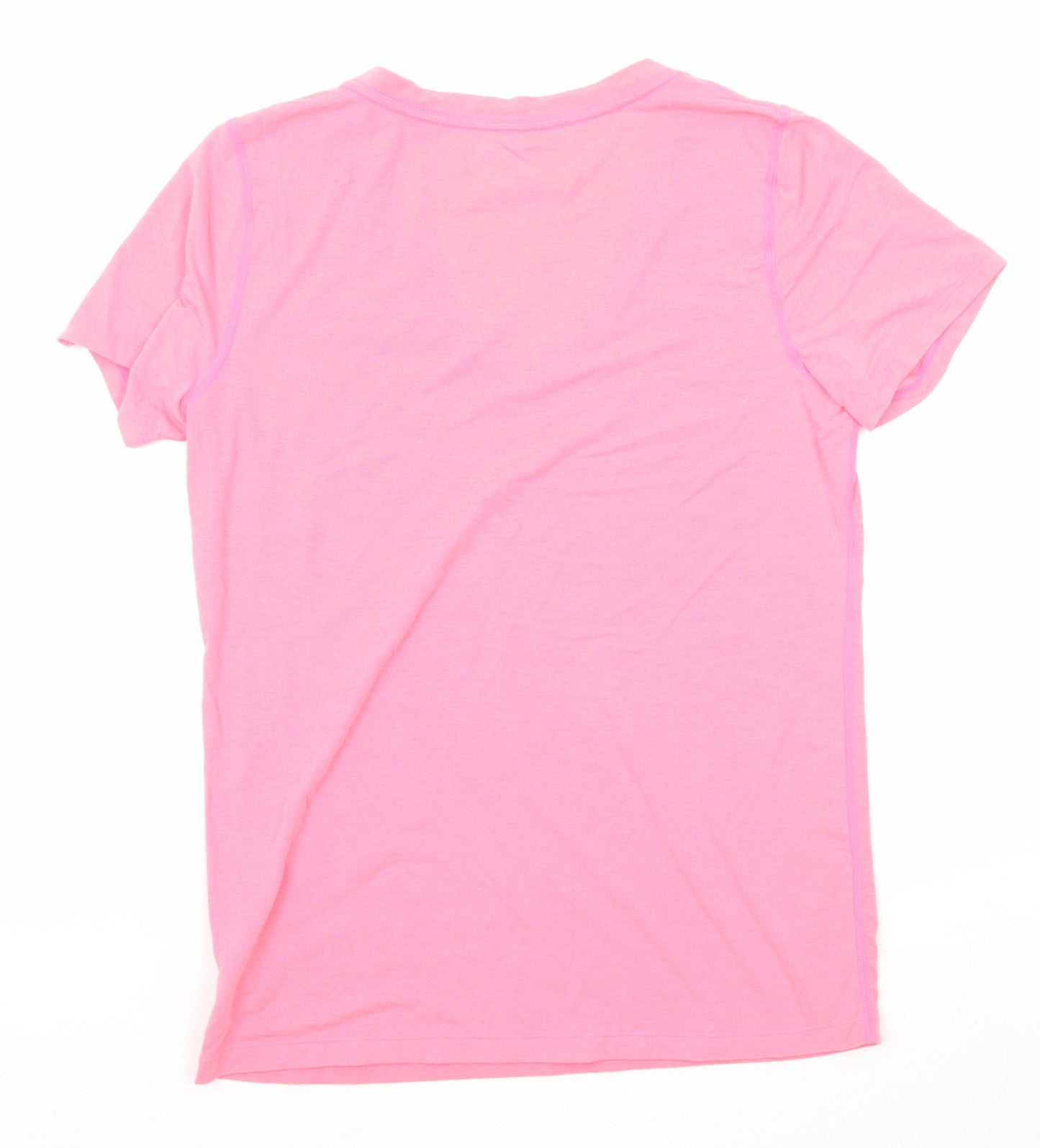 Gap Womens Pink Polyester Basic T-Shirt Size M V-Neck Pullover