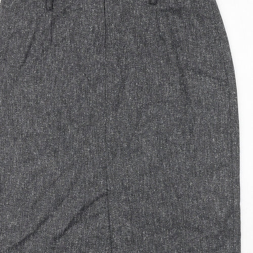 Bohemios Womens Grey Polyester A-Line Skirt Size 14 Zip