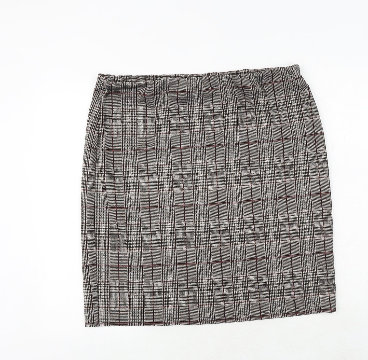 Dorothy Perkins Womens Brown Plaid Viscose A-Line Skirt Size 18