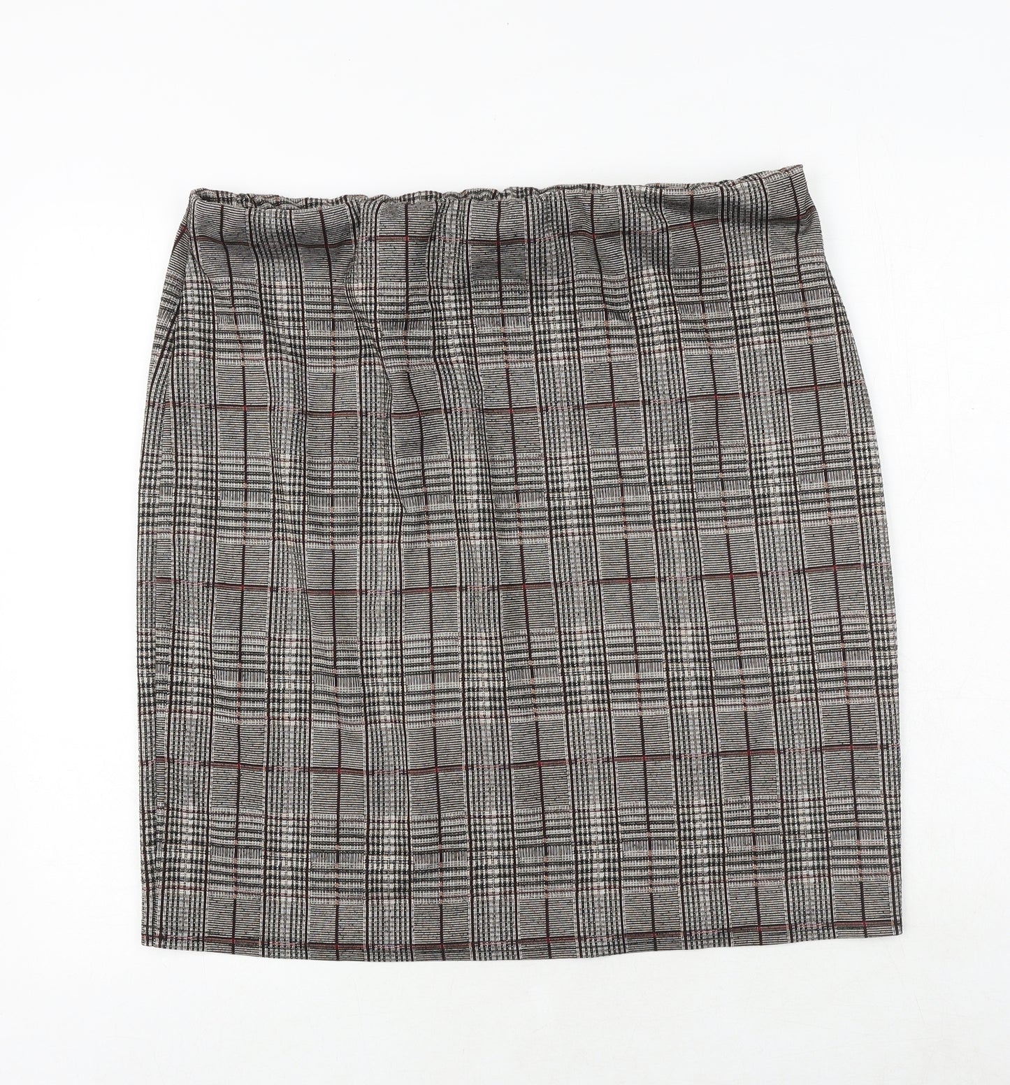 Dorothy Perkins Womens Brown Plaid Viscose A-Line Skirt Size 18