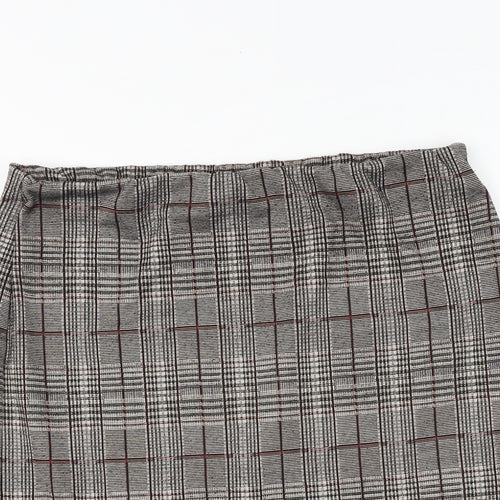 Dorothy Perkins Womens Brown Plaid Viscose A-Line Skirt Size 18