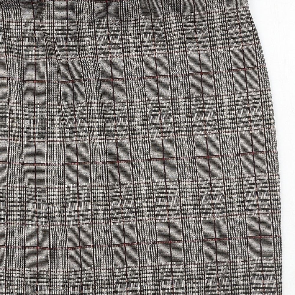 Dorothy Perkins Womens Brown Plaid Viscose A-Line Skirt Size 18