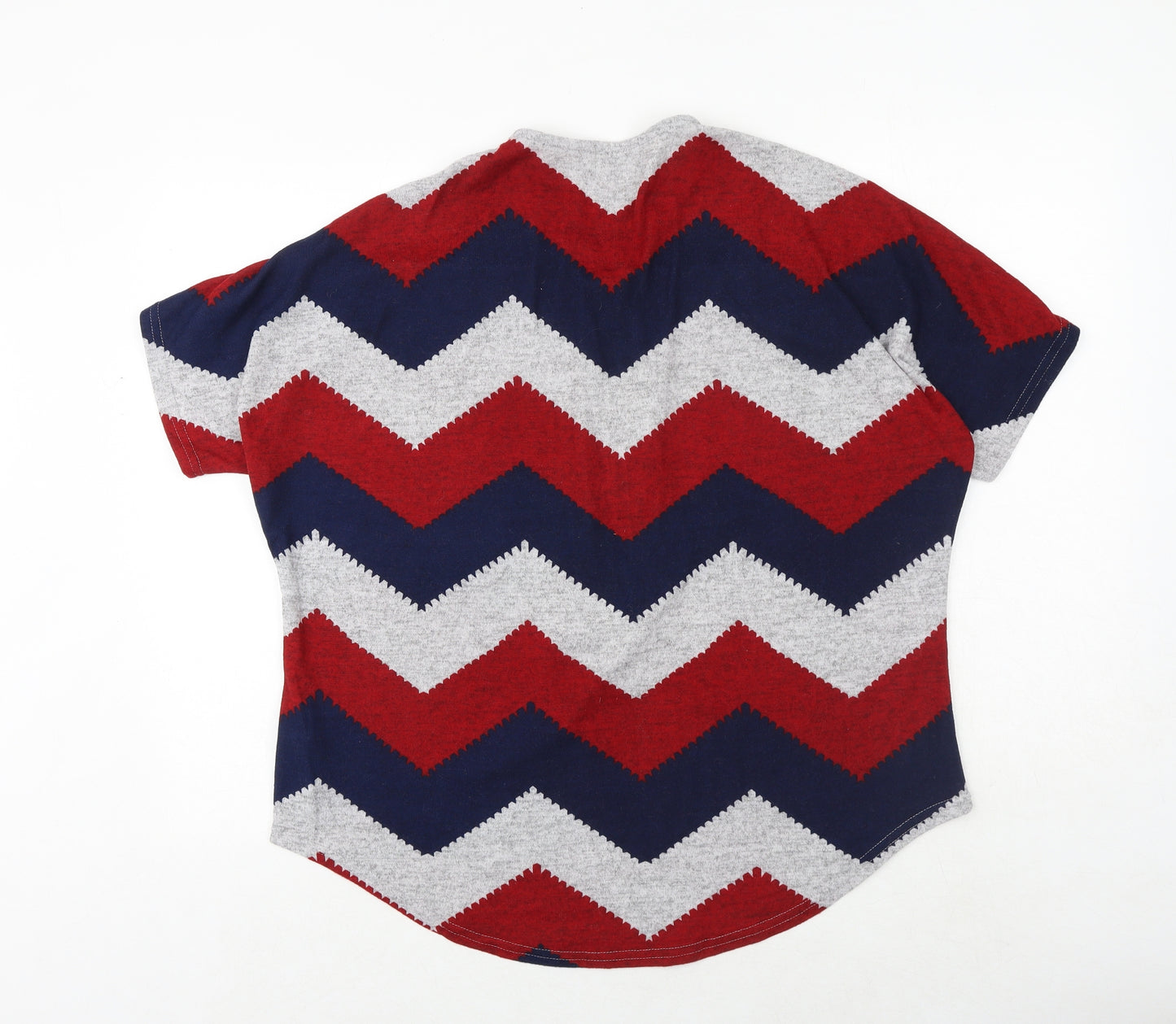 Apricot Womens Multicoloured Geometric Polyester Basic T-Shirt Size 14 V-Neck