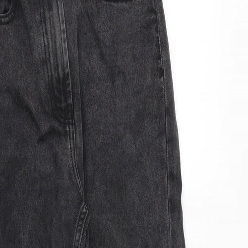 COLLUSION Womens Black Cotton Straight Jeans Size 24 in L30 in Regular Zip