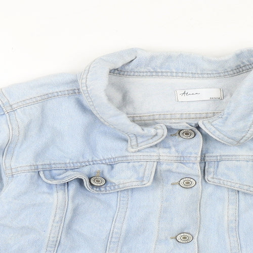 Alien Denim Womens Black Jacket Size M Button