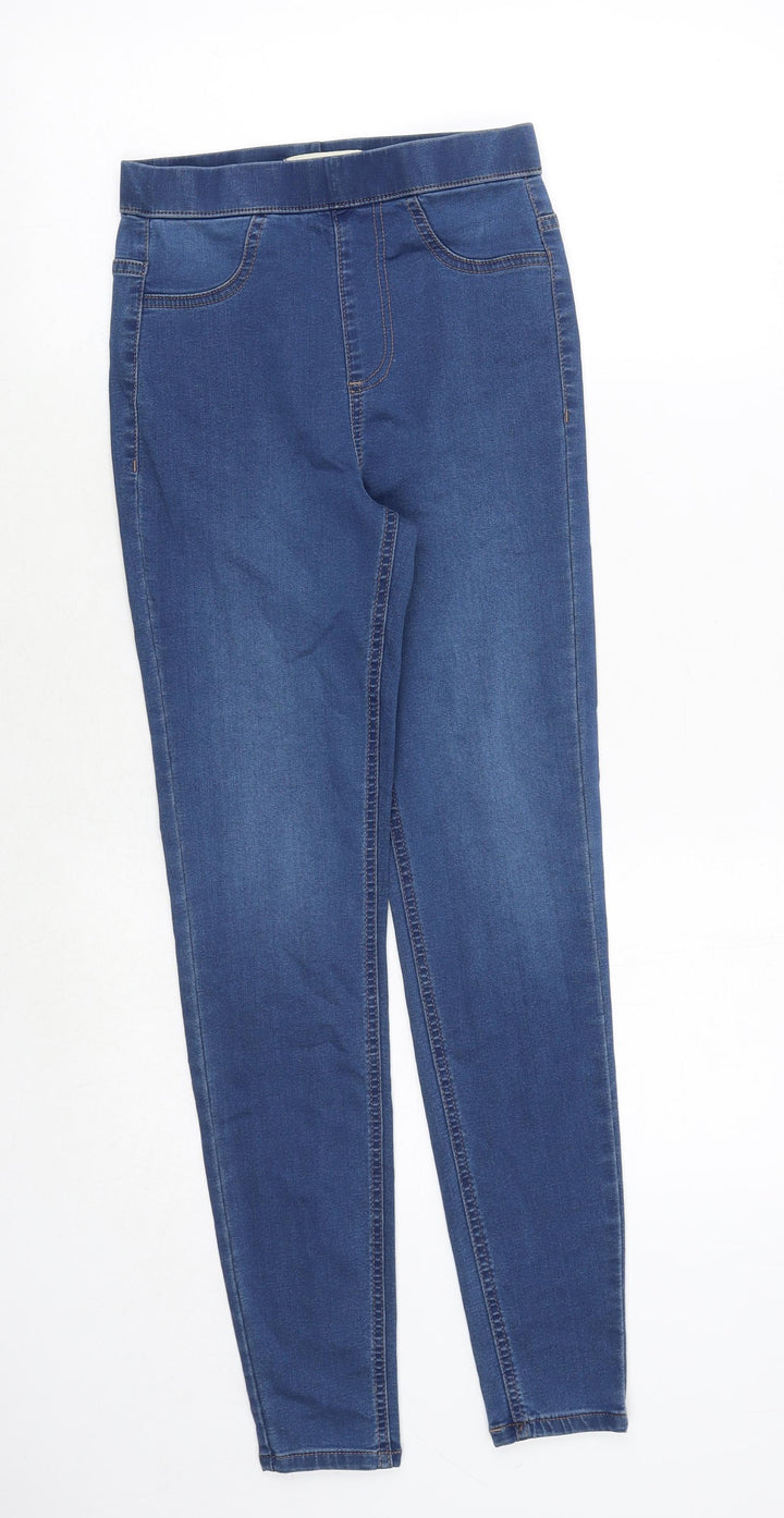 Marks and Spencer Womens Blue Cotton Jegging Jeans Size 6 Regular