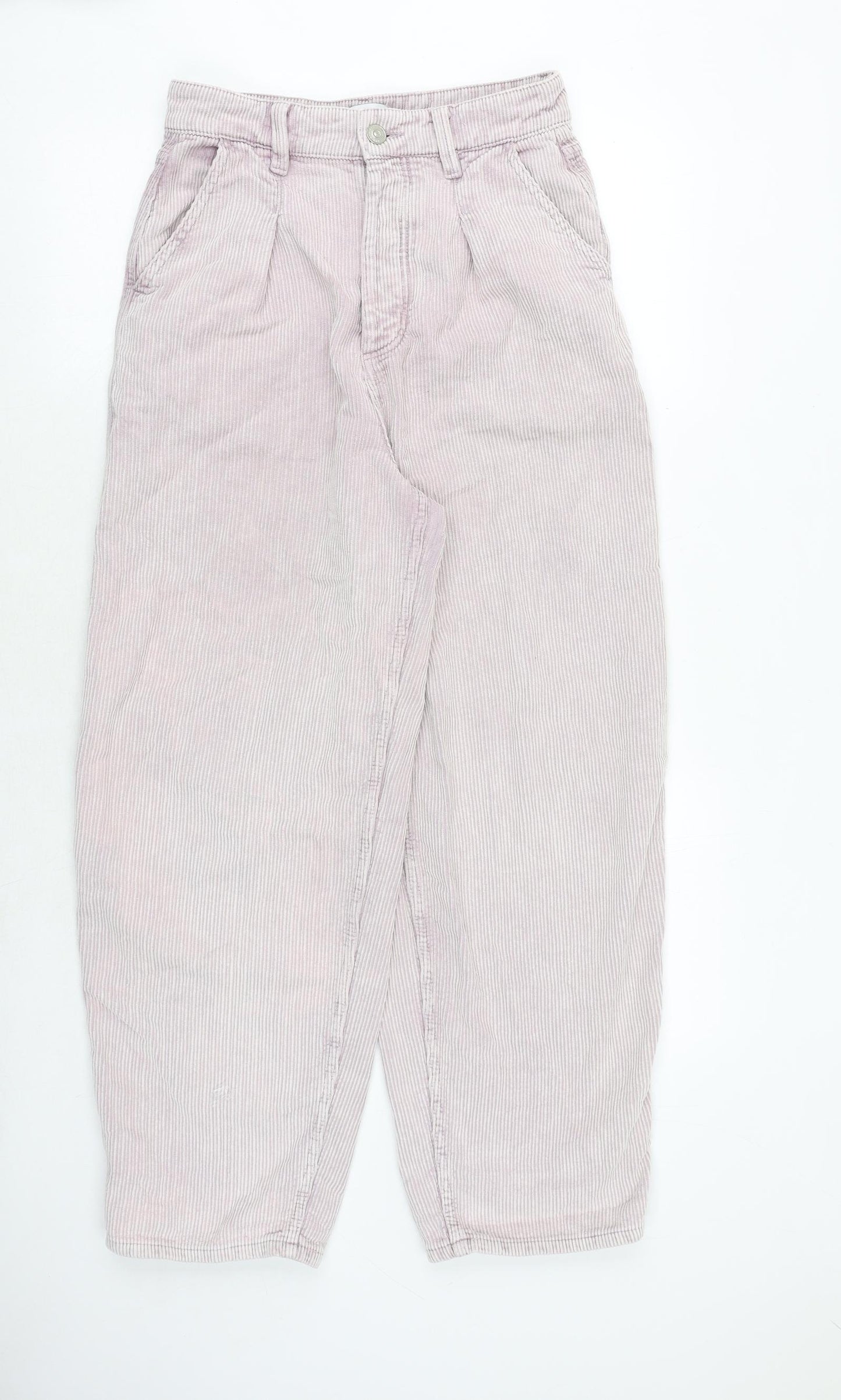 BDG Womens Pink Cotton Trousers Size 27 in L32 in Regular Zip