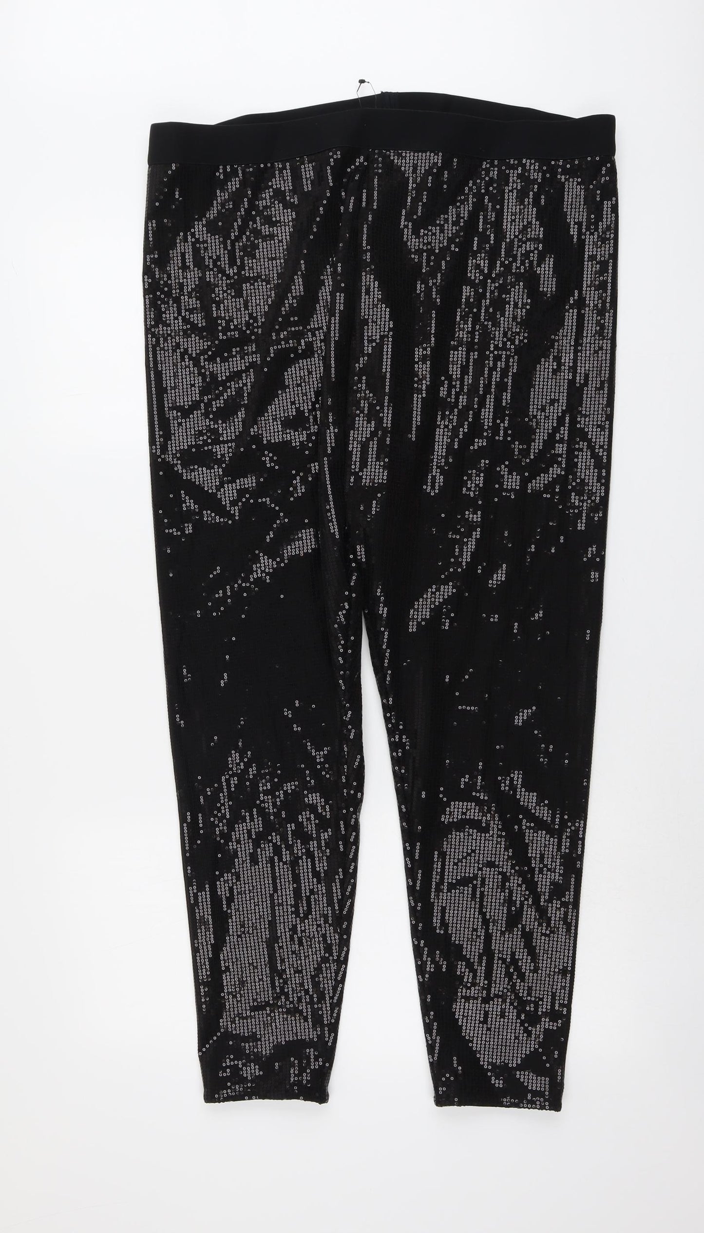 Marks and Spencer Womens Black Polyester Trousers Size 20 L27 in Regular