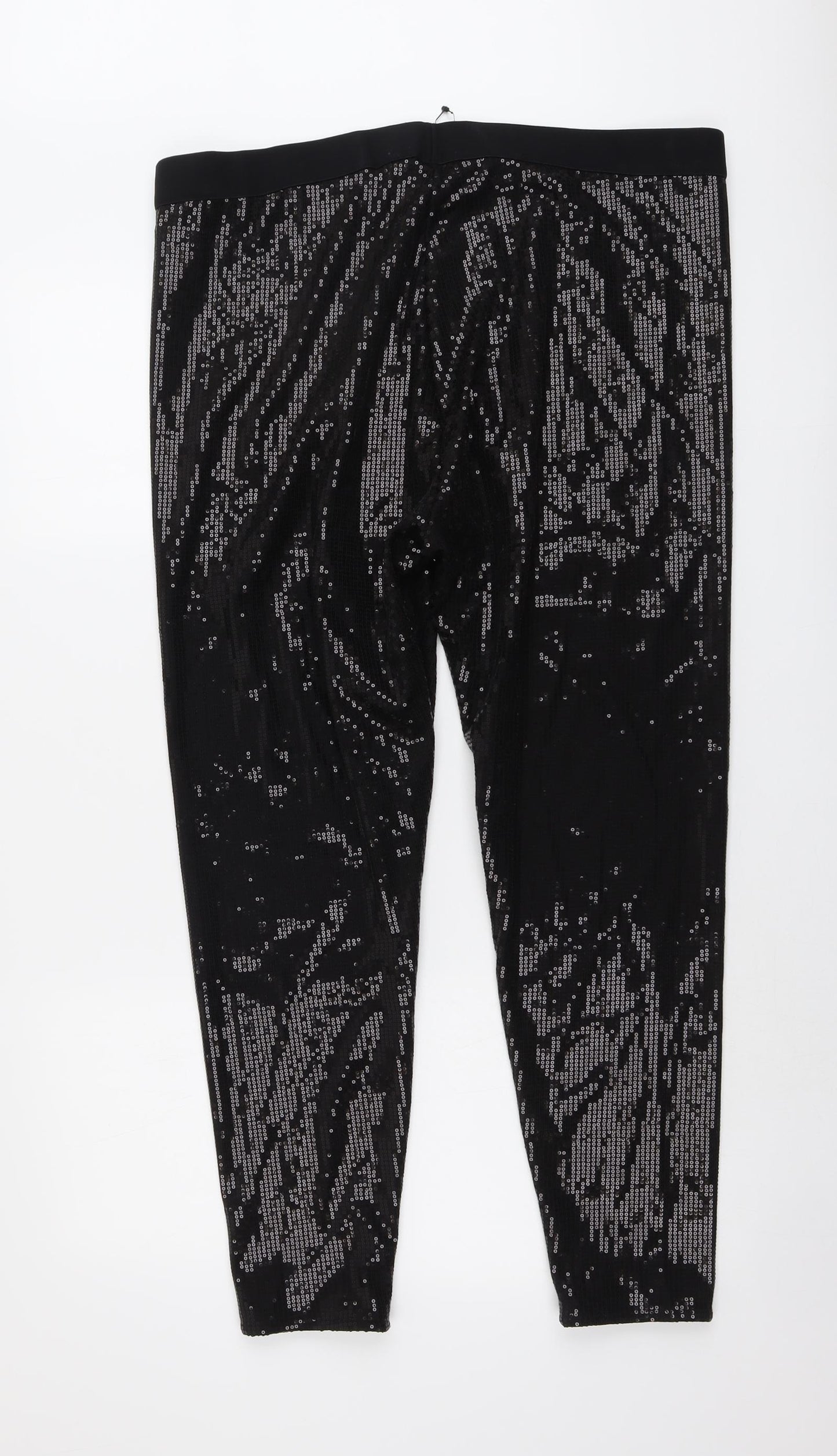 Marks and Spencer Womens Black Polyester Trousers Size 20 L27 in Regular