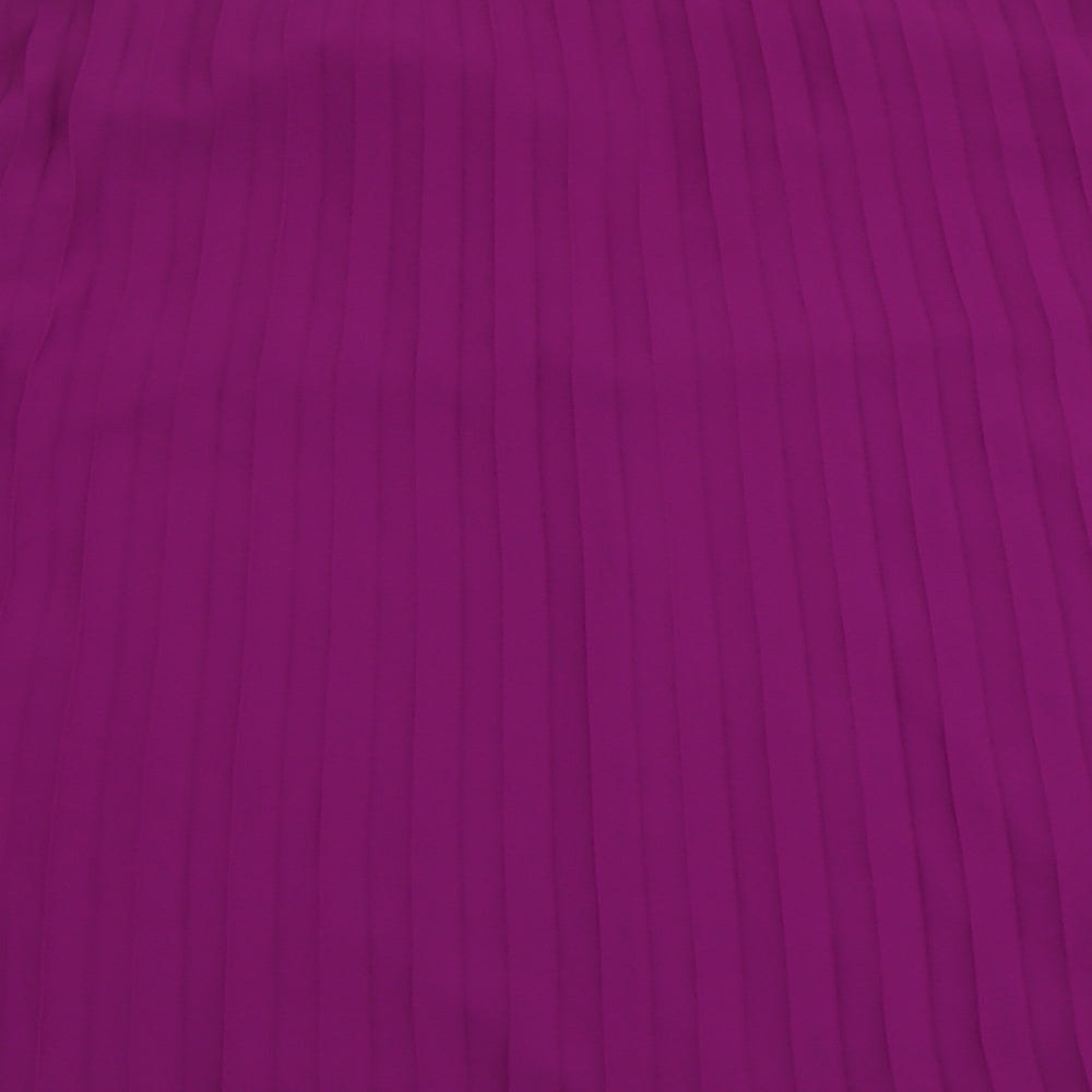 Marks and Spencer Womens Purple Polyester Basic Blouse Size 22 V-Neck