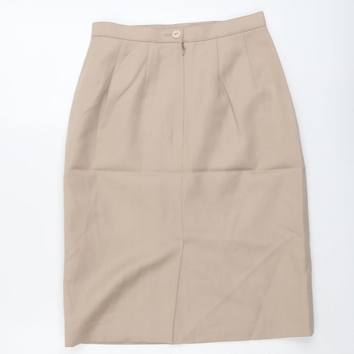 Planet Womens Beige Wool Straight & Pencil Skirt Size 10 Zip