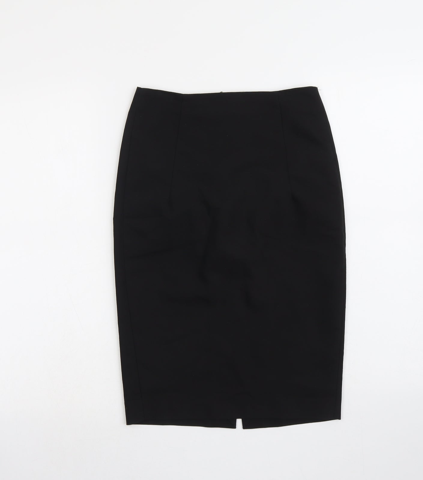 Zara Womens Black Polyester Straight & Pencil Skirt Size XS Zip