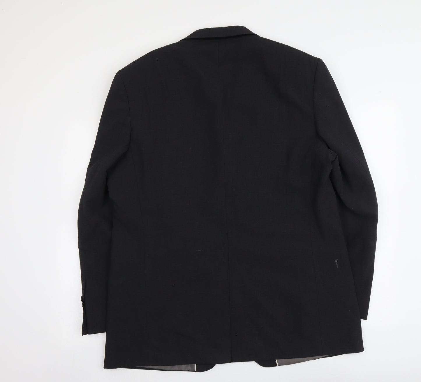 Marks and Spencer Mens Black Polyester Jacket Suit Jacket Size L Regular