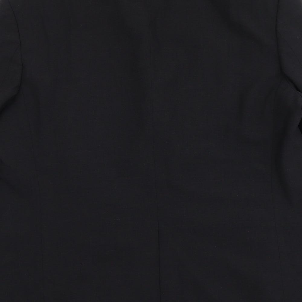Marks and Spencer Mens Black Polyester Jacket Suit Jacket Size L Regular