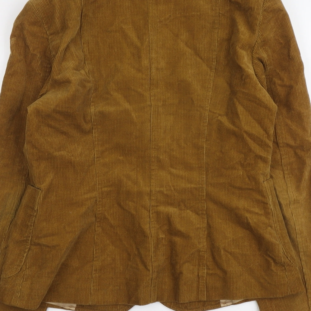 Zara Womens Beige Jacket Blazer Size M Button