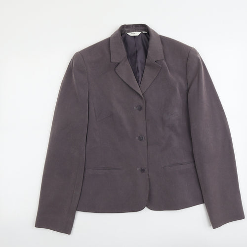 NEXT Womens Grey Polyester Jacket Blazer Size 12