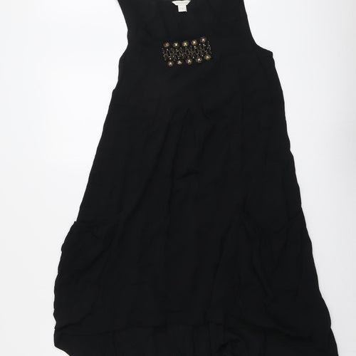 Monsoon Womens Black Polyester Trapeze & Swing Size 8 Round Neck Pullover