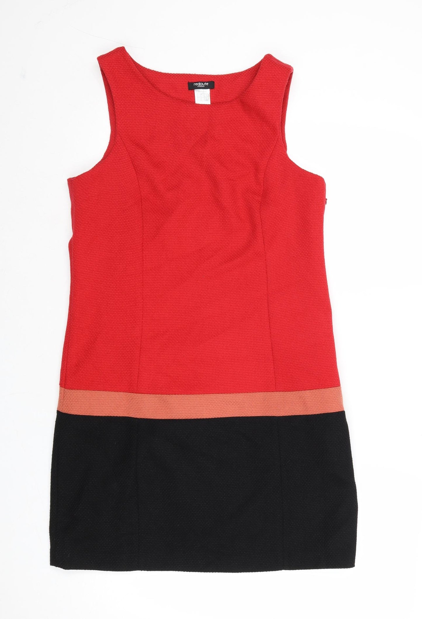 La Redoute Womens Multicoloured Colourblock Polyester A-Line Size 10 Round Neck Zip