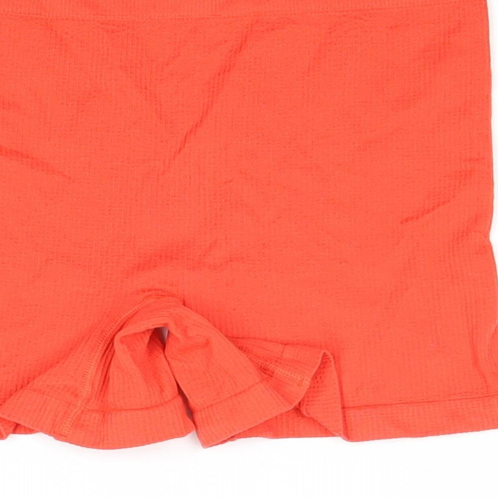 PRETTYLITTLETHING Womens Red Polyester Sweat Shorts Size M Regular Pull On