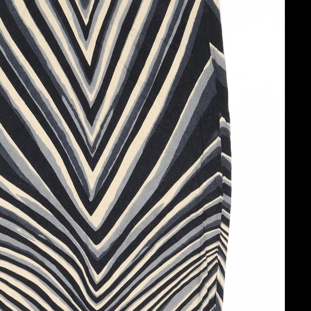 Dorothy Perkins Womens Multicoloured Geometric Viscose Straight & Pencil Skirt Size 16