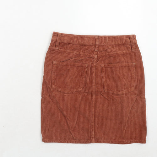 BDG Womens Brown Cotton A-Line Skirt Size XS Zip