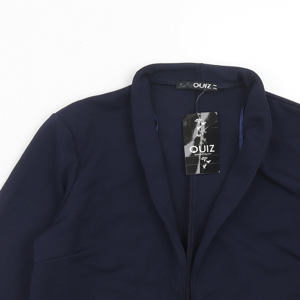 Quiz Womens Blue Jacket Blazer Size 12
