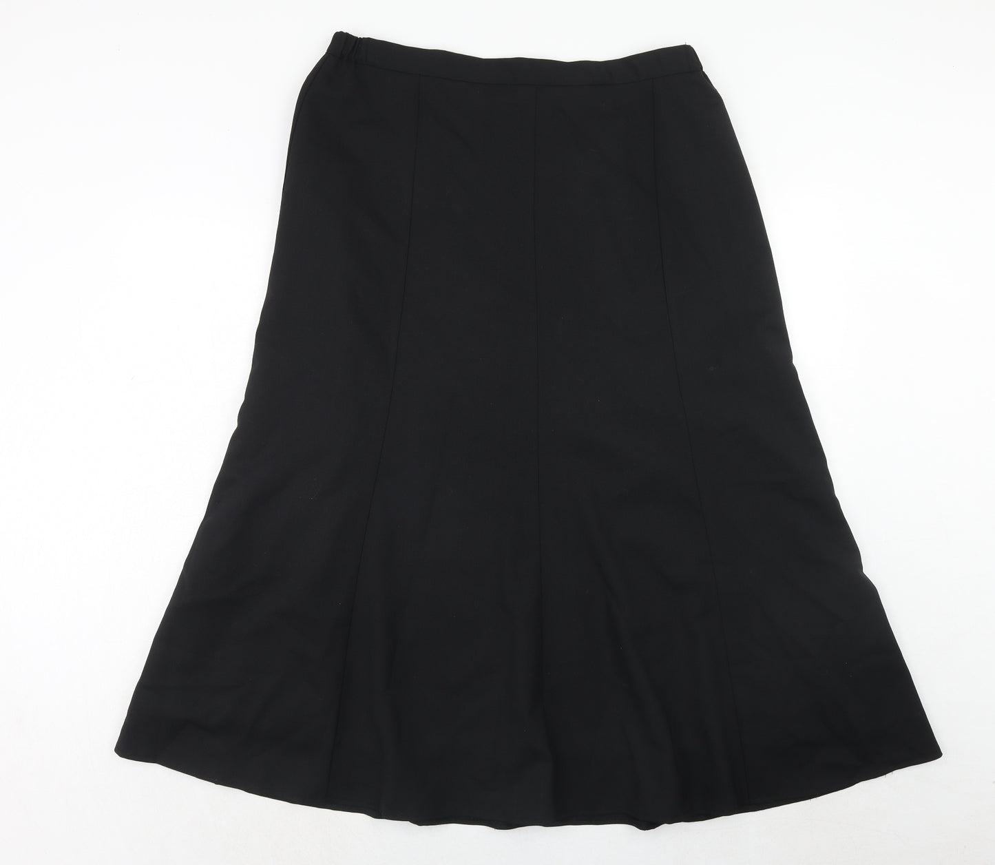 Country Collection Womens Black Polyester Swing Skirt Size 18 Zip