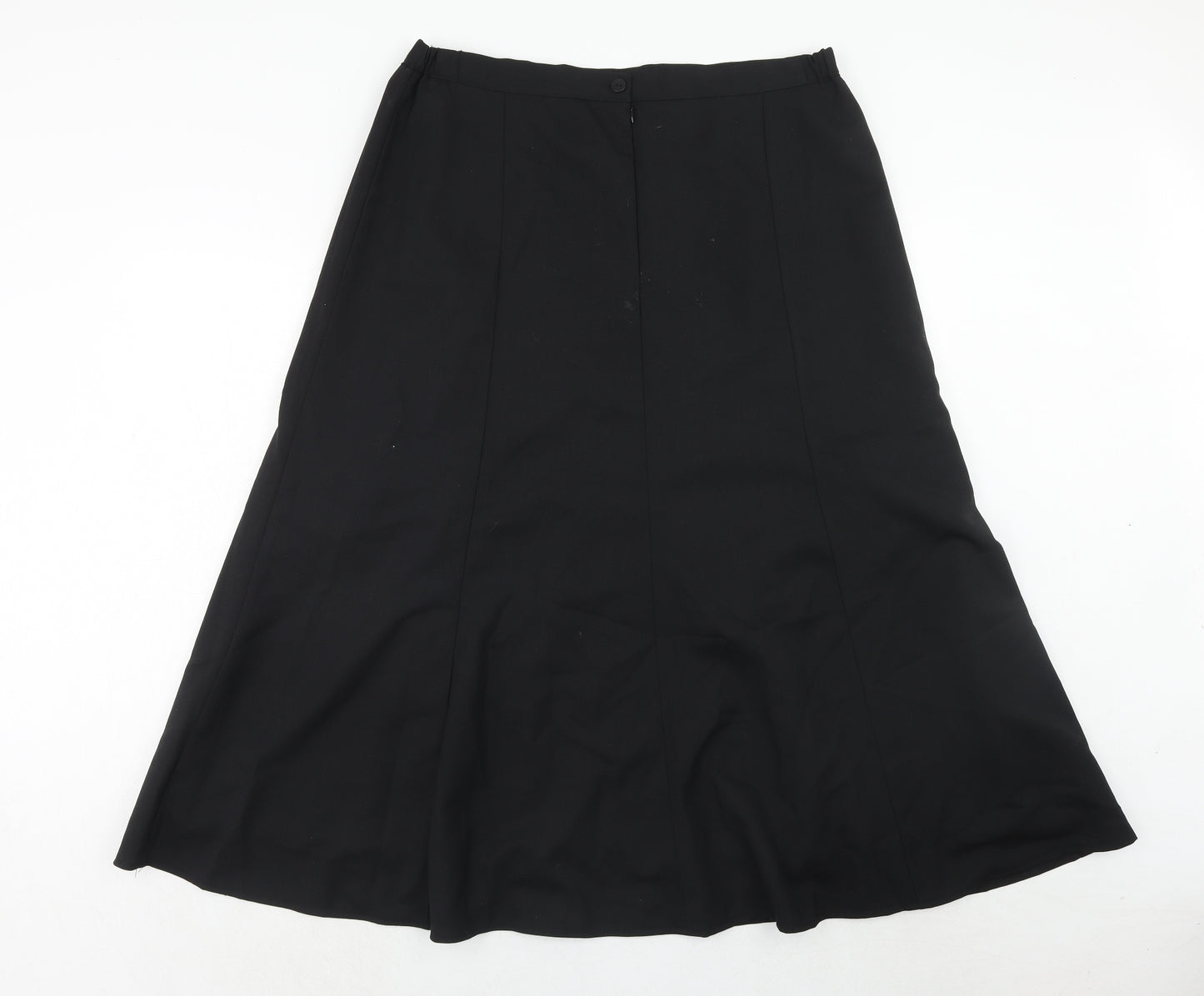 Country Collection Womens Black Polyester Swing Skirt Size 18 Zip