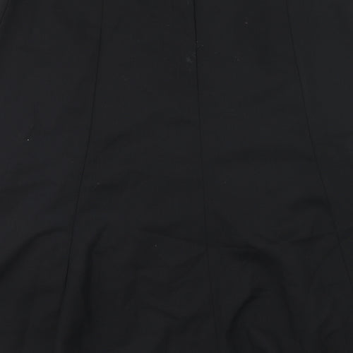 Country Collection Womens Black Polyester Swing Skirt Size 18 Zip