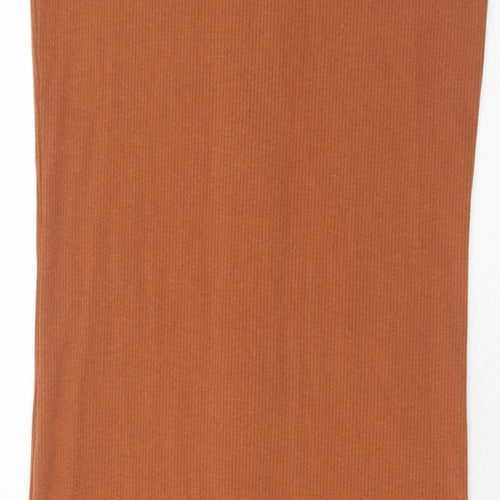 FOREVER 21 Womens Brown Polyester Tank Dress Size XL V-Neck Pullover