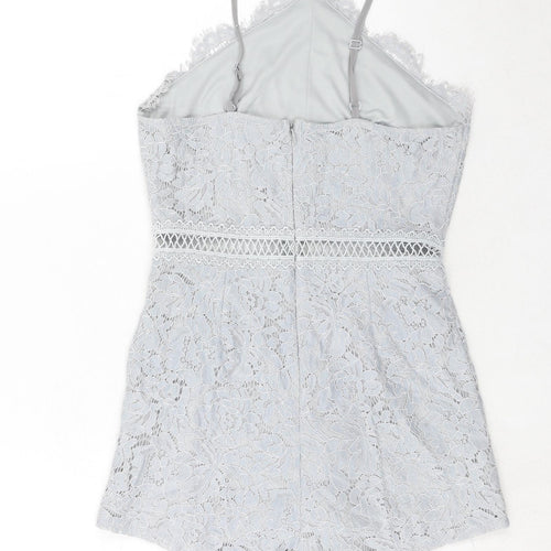By The Way Womens Blue Polyester Playsuit One-Piece Size S Zip
