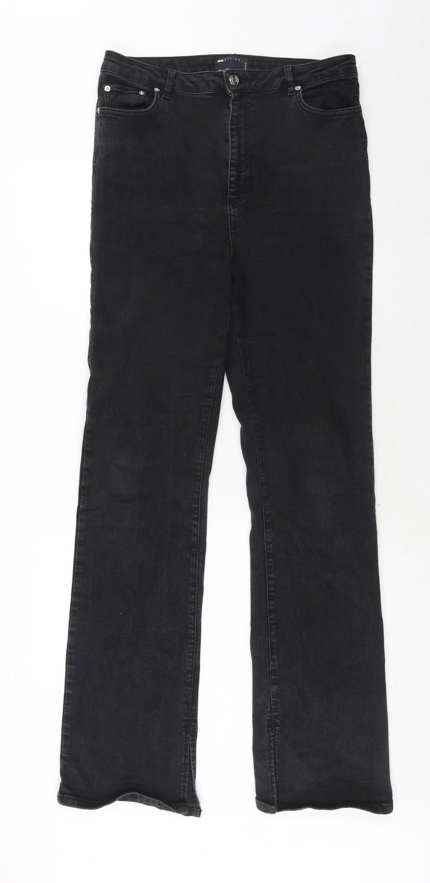 Zara Womens Blue Cotton Straight Jeans Size 34 in L36 in Regular Zip