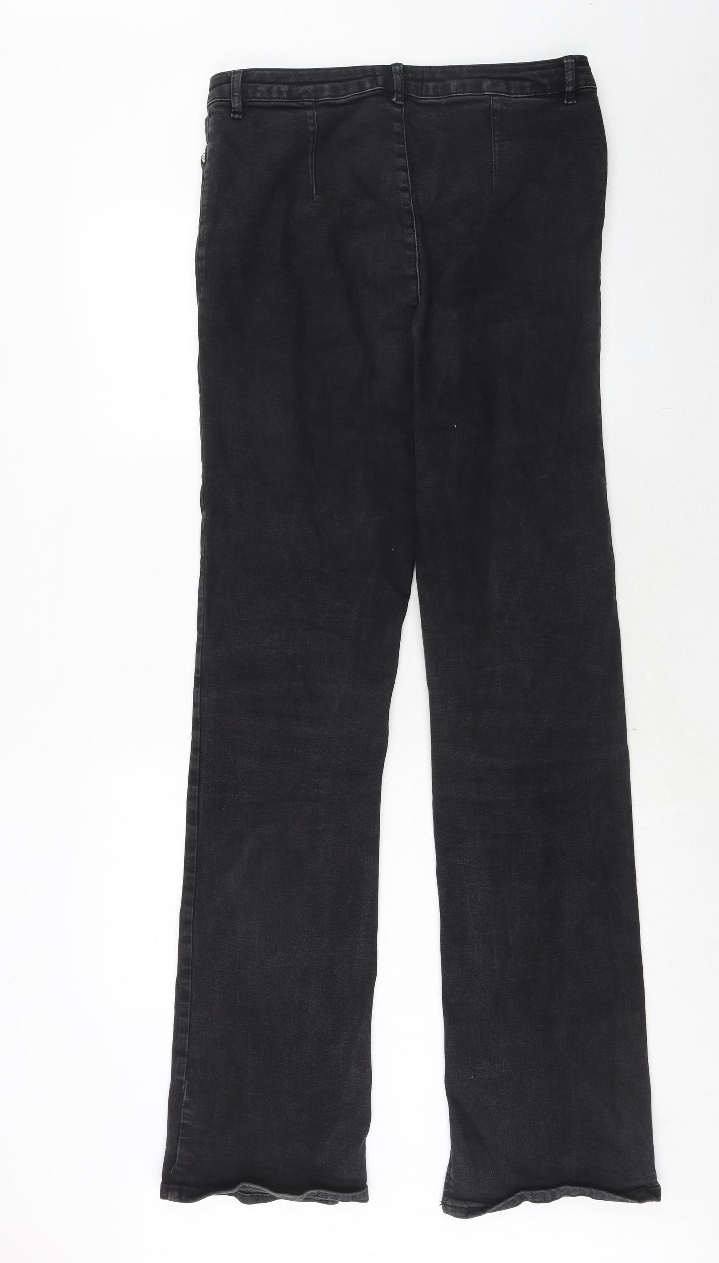 Zara Womens Blue Cotton Straight Jeans Size 34 in L36 in Regular Zip