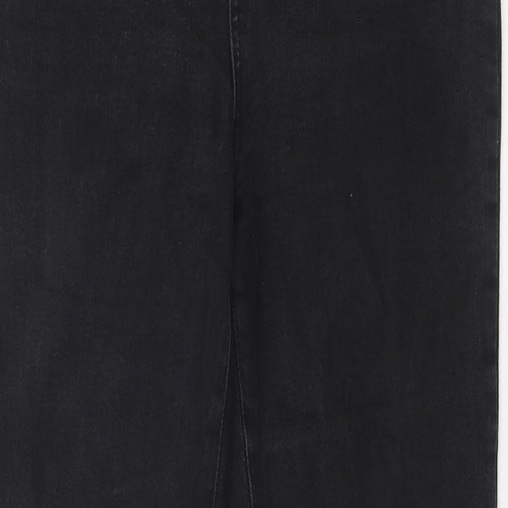 Zara Womens Blue Cotton Straight Jeans Size 34 in L36 in Regular Zip