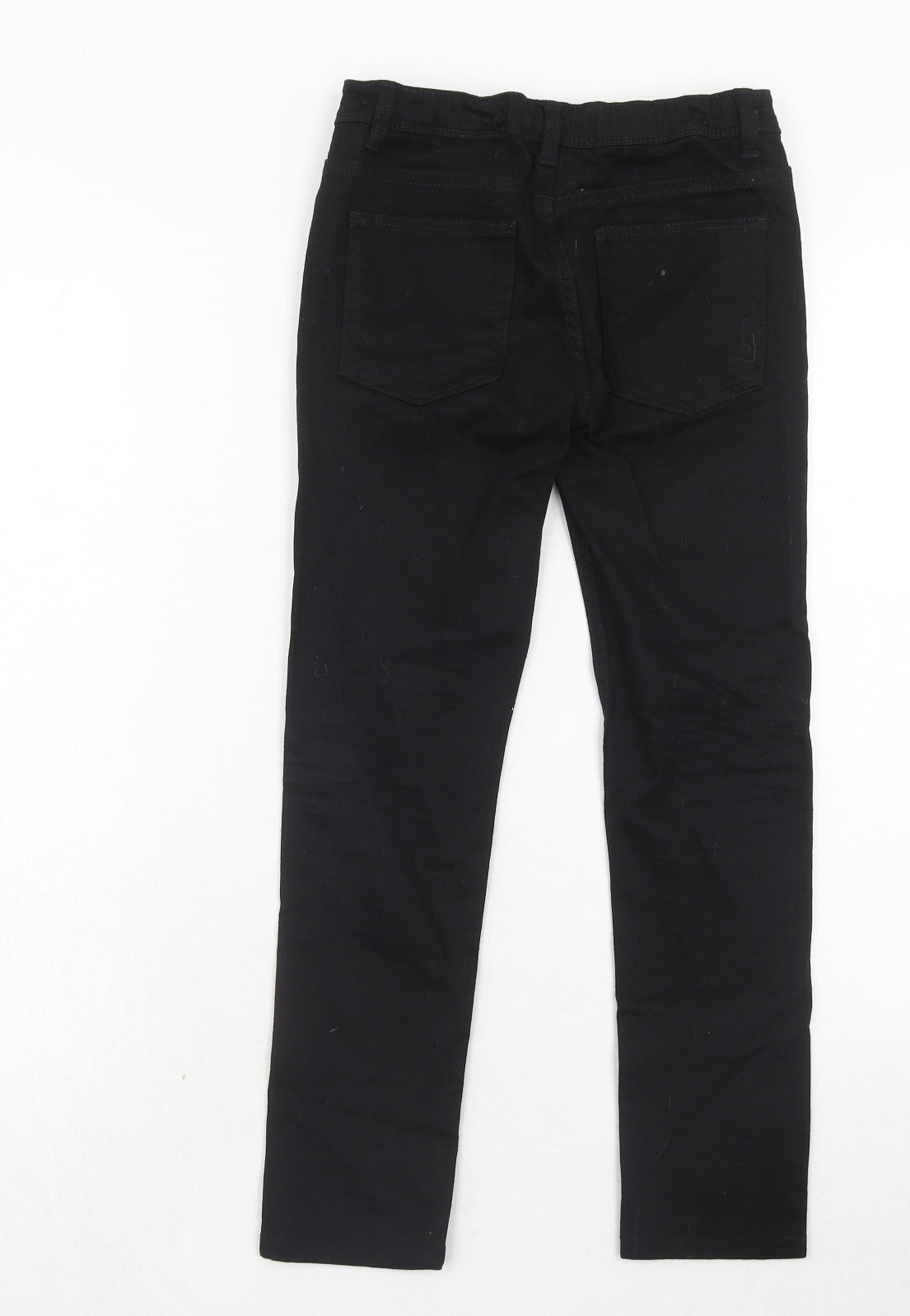 NEXT Boys Black Cotton Straight Jeans Size 10 Years Regular Zip