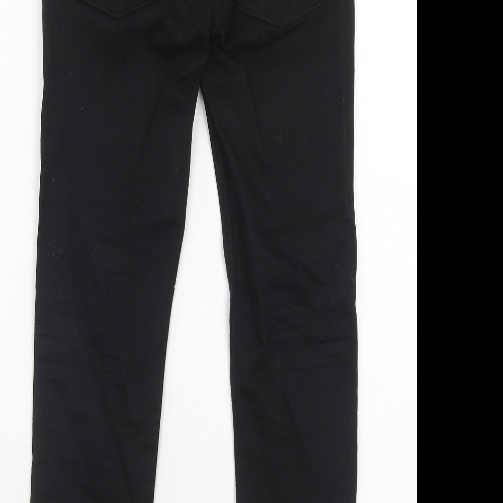 NEXT Boys Black Cotton Straight Jeans Size 10 Years Regular Zip
