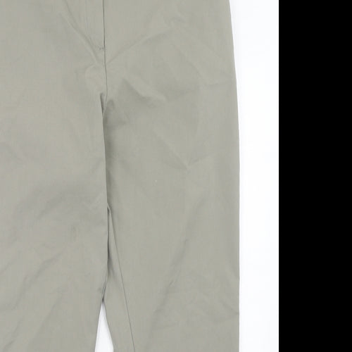 Marks and Spencer Womens Beige Cotton Chino Trousers Size 14 Regular Hook & Eye