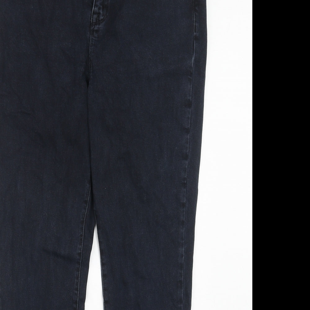Blue 73 Womens Blue Cotton Straight Jeans Size 16 Regular Zip