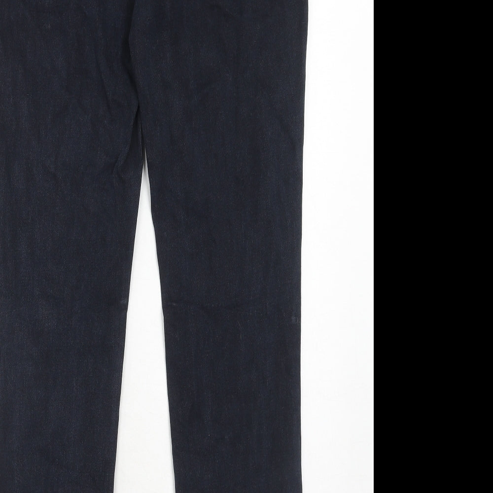Blue 73 Womens Blue Cotton Straight Jeans Size 16 Regular Zip
