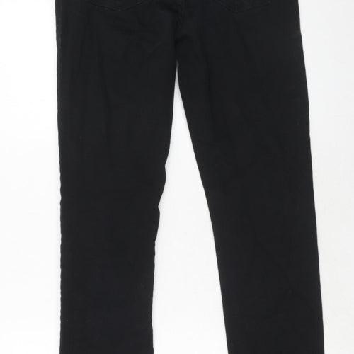 Signature by Levi Strauss & Co. Womens Black Cotton Straight Jeans Size 30 in L32 in Slim Zip