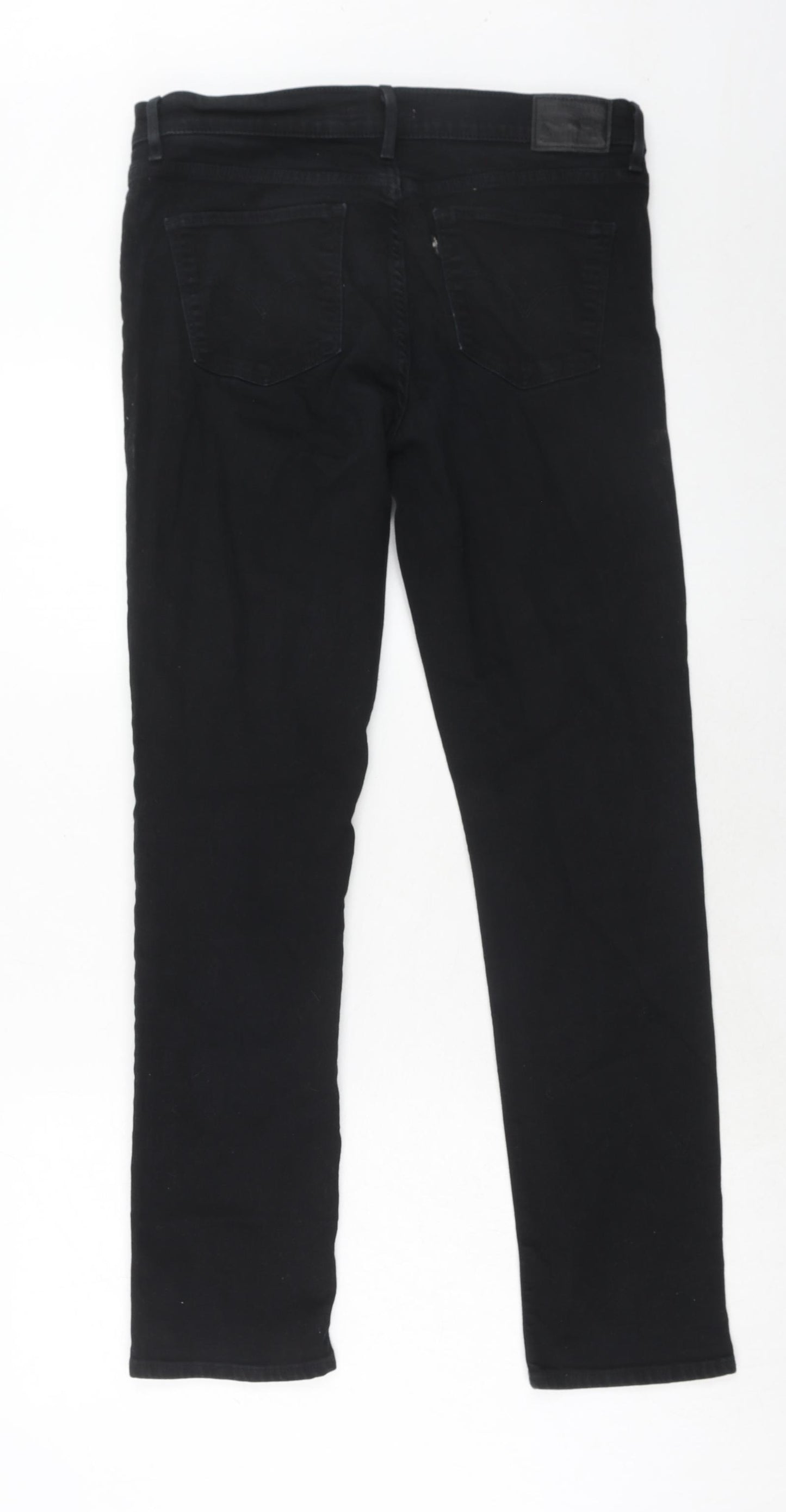 Signature by Levi Strauss & Co. Womens Black Cotton Straight Jeans Size 30 in L32 in Slim Zip