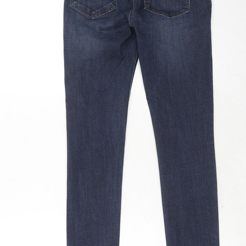 Jasper Conran Womens Blue Cotton Skinny Jeans Size 8 Regular Zip