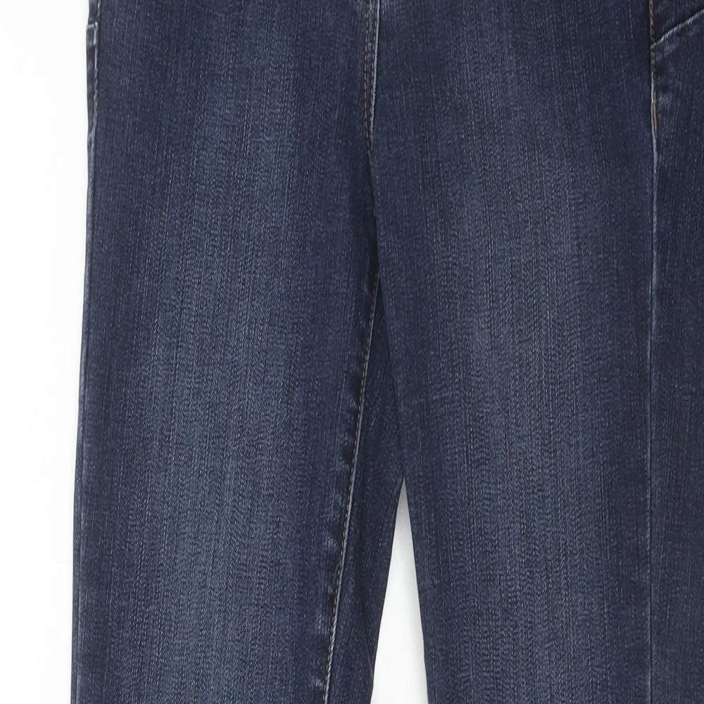 Jasper Conran Womens Blue Cotton Skinny Jeans Size 8 Regular Zip