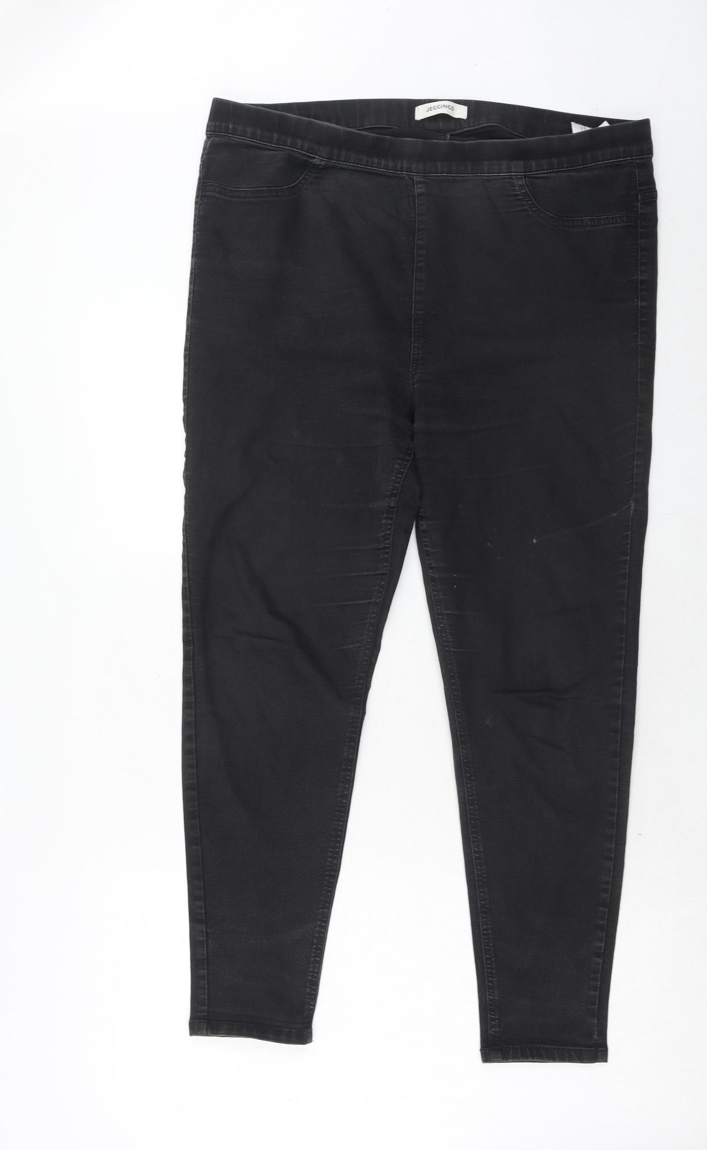 Marks and Spencer Womens Black Cotton Jegging Jeans Size 18 Regular