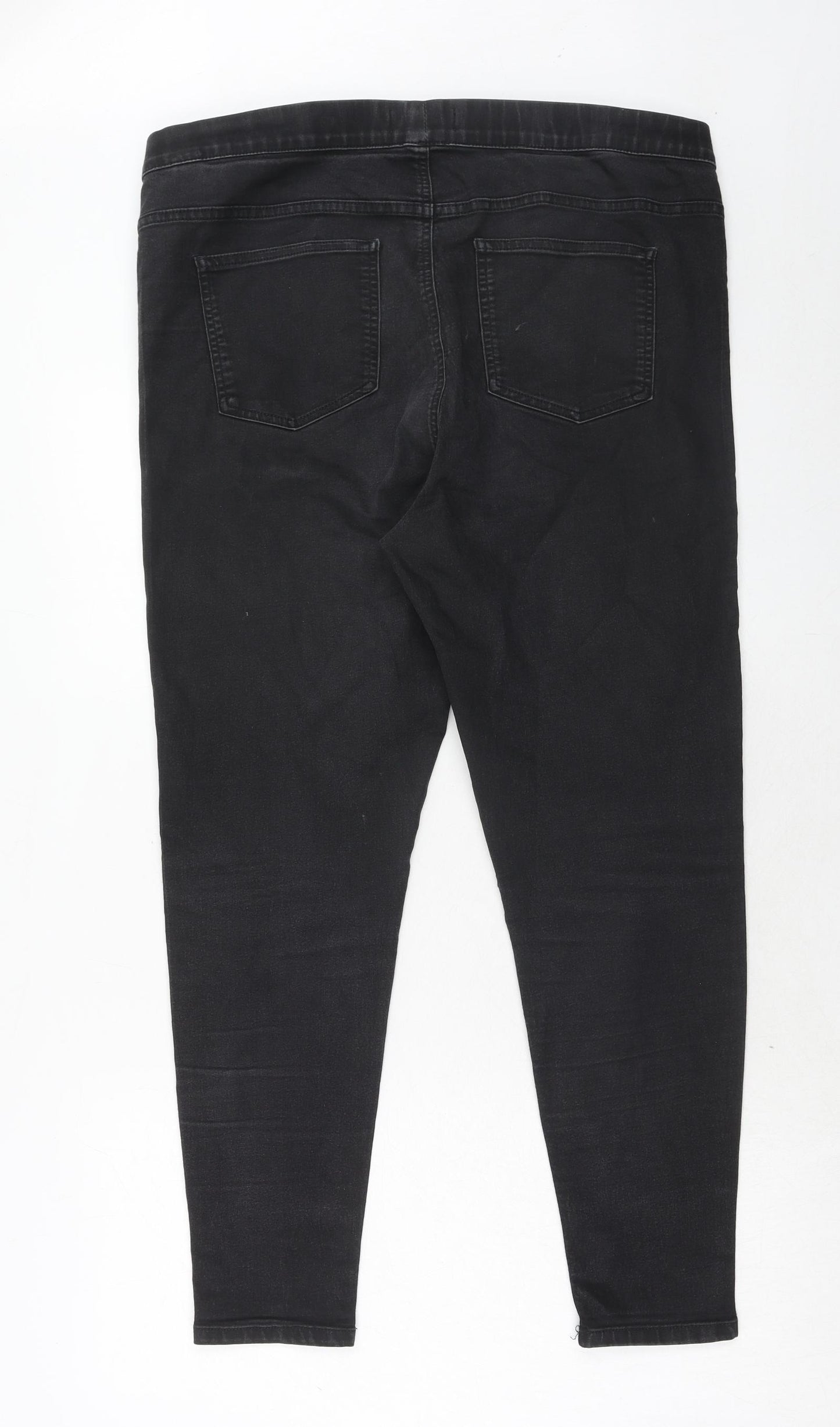 Marks and Spencer Womens Black Cotton Jegging Jeans Size 18 Regular