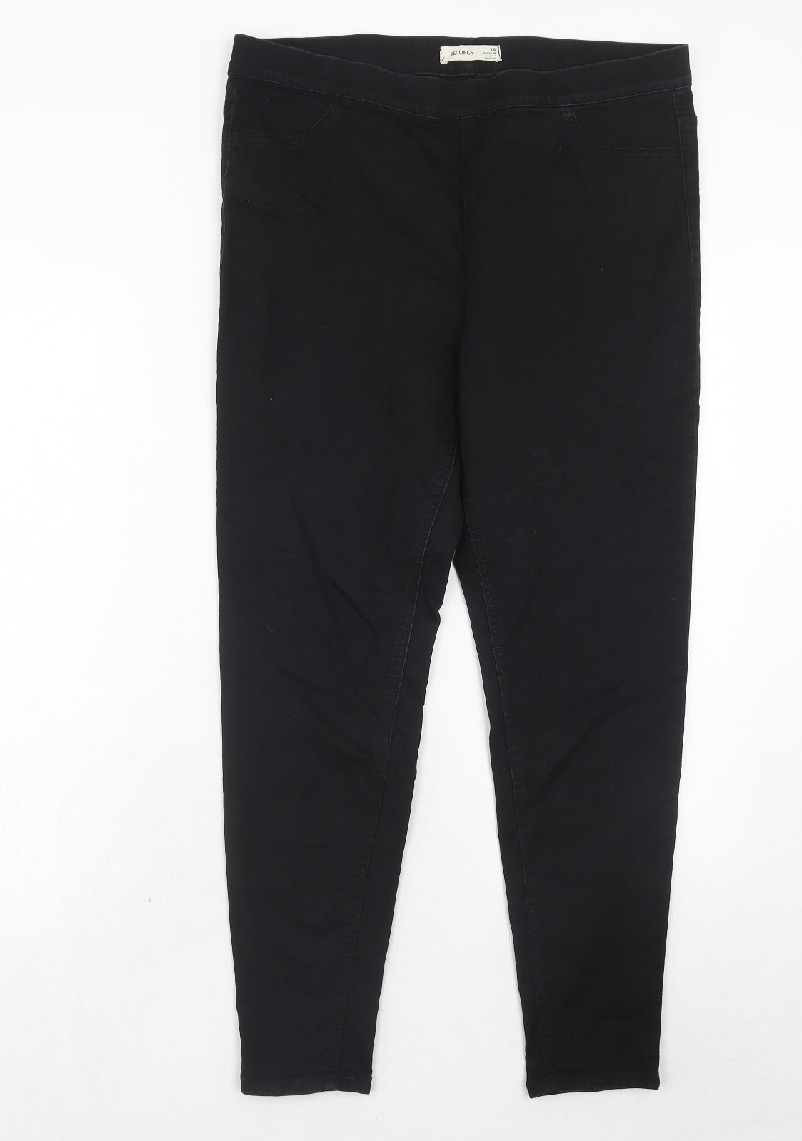 Marks and Spencer Womens Black Cotton Jegging Jeans Size 16 Regular