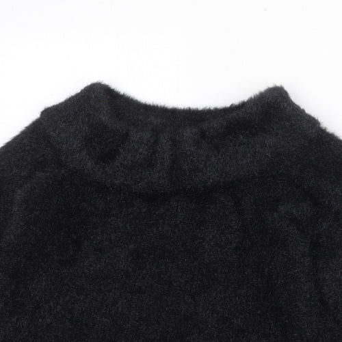 H&M Womens Black Roll Neck Polyester Pullover Jumper Size XS