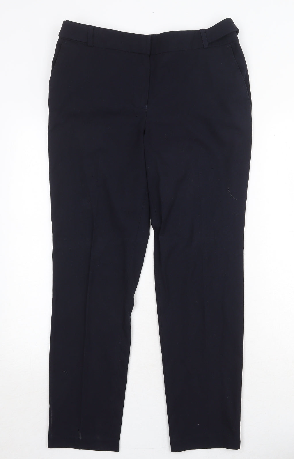 NEXT Womens Blue Polyester Trousers Size 12 Regular Zip