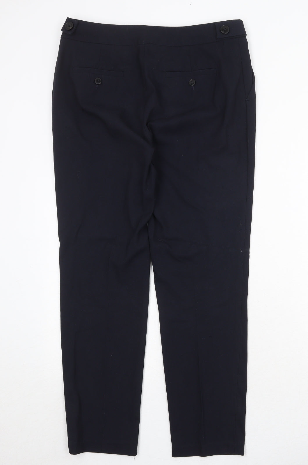 NEXT Womens Blue Polyester Trousers Size 12 Regular Zip