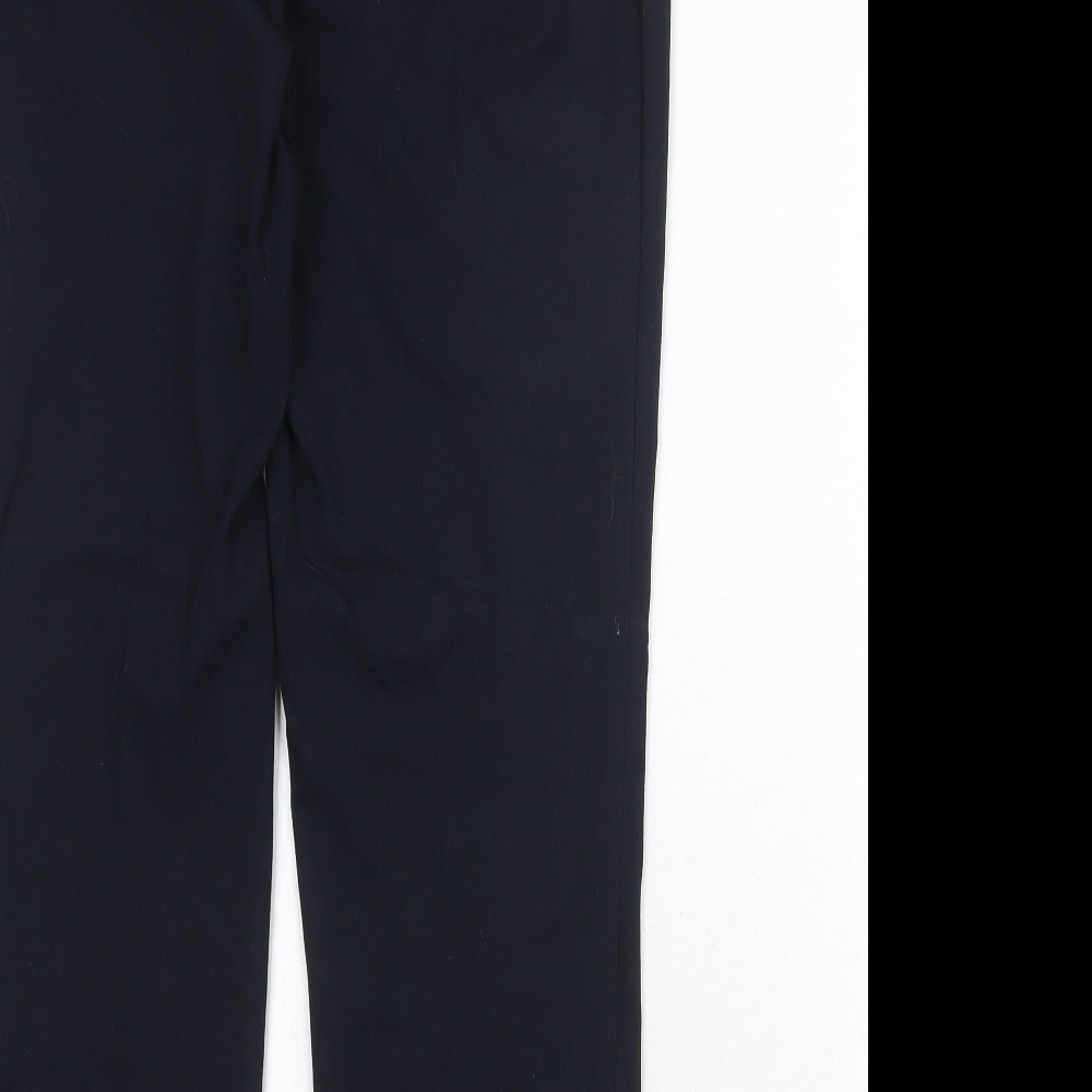 NEXT Womens Blue Polyester Trousers Size 12 Regular Zip